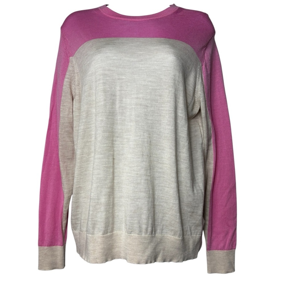M&S Collection 100% Pure Merino Wool Jumper UK Size 16 Womens Pullover Pink